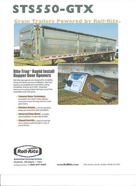 Roll Rite 550gtx Grain Trailers Tarp Stretcher Electric Roll Tarp