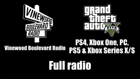 Gta V Gta 5 Vinewood Boulevard Radio Full Radio Ps4 Xbox One