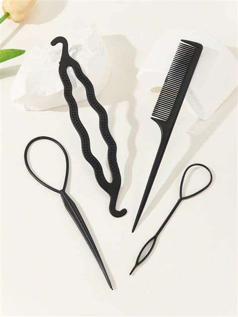 Pcs Hair Braiding Tool Diy Styling Tool Kit Updo Ponytail Maker