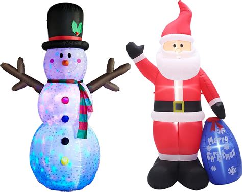 Amazon Superjare Ft Christmas Inflatable Snowman With Flashing