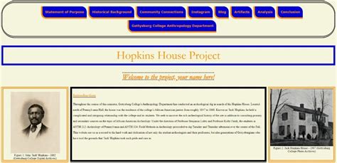 Building a Website: The Hopkins House Project – Gettysburg Archaeology