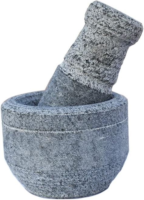 MYNAKSHA Mortar And Pestle Set Stone For Spices Okhli Masher