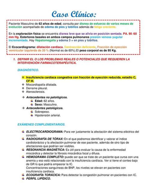 Caso Cl Nico De F Rmacos Utilizados En La Ic Andrea Ergueta Udocz