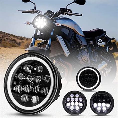 Amazon SPL 5 3 4 5 75 Inch LED Headlight Compatible With Harley