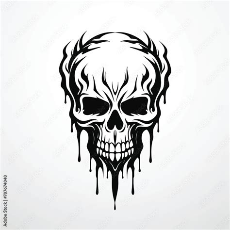 Cat Skull Logo Illustrator Skull Gang Logo Bulldog Skull Hand Drawn