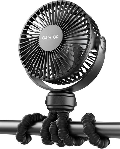 Gaiatop Mini Portable Stroller Fan Battery Operated Small Clip On Fan