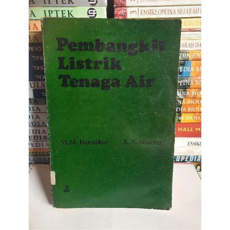 Jual Buku Pembangkit Listrik Tenaga Air Oleh M M Dandeker Shopee