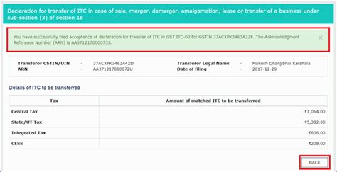 Filing Gst Form Itc 02