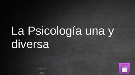 La Unidad Y Diversidad De La Psicolog A By Yuliana Andrea Lvarez