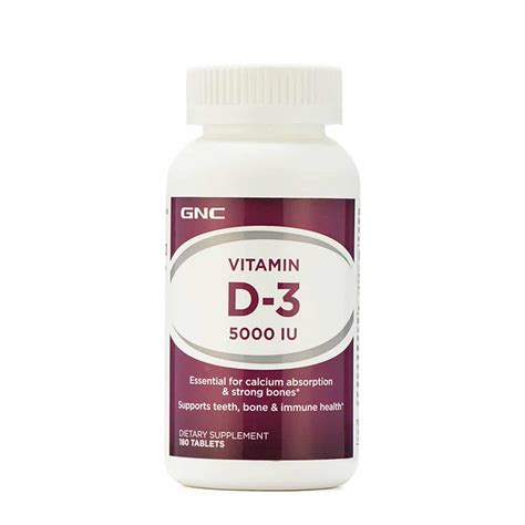GNC Vitamin D3 Tab (5000IU) | NUTRABAY™
