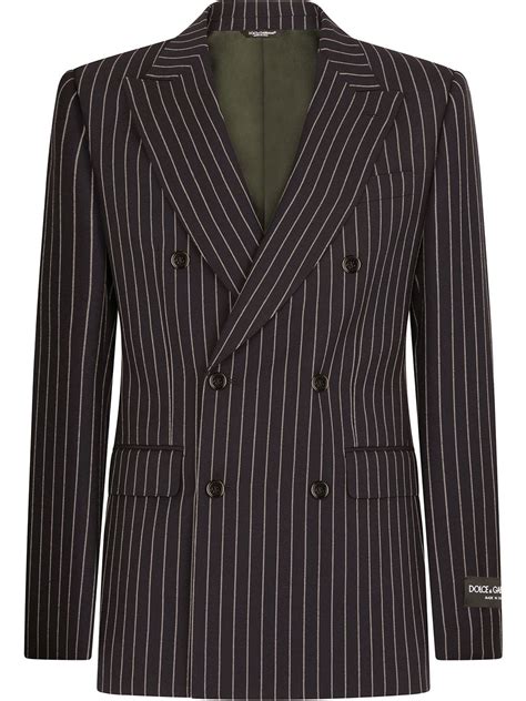 Dolce Gabbana Double Breasted Pinstripe Blazer Farfetch