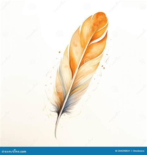 Watercolor Painted Feather Delicate Design For Lomi Lomi Massage