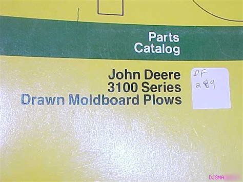 John Deere 3100 Drawn Moldboard Plow Parts Catalog