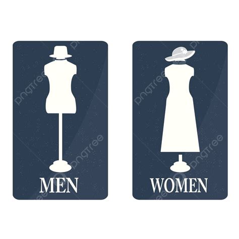 Fitting Room And Restroom Signs In Vintage Grunge Style Vector Store