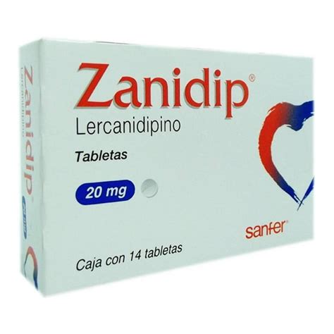 Lercanidipino Zanidip 20 Mg 14 Tabletas Bodega Aurrera En Línea