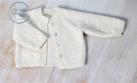 Baby Knitting Pattern Cardigan Sweater Wool English Instructions Pdf