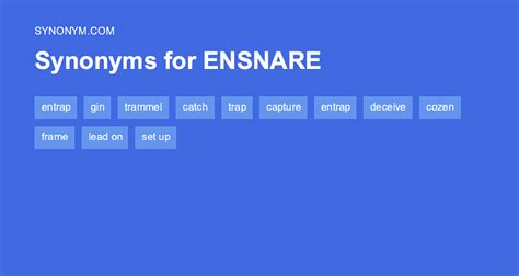 Another word for ENSNARE > Synonyms & Antonyms