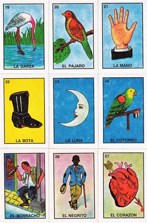 Mexican Loteria Cards Six Pages Of Different Cards Printable Etsy Bingo Cards To Print