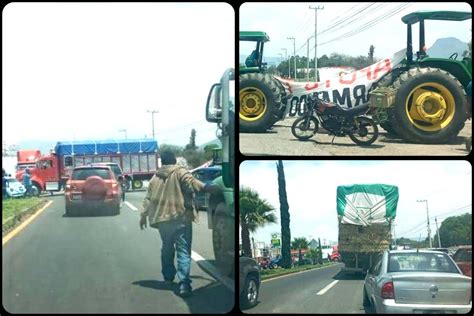 Campesinos bloquean la Pachuca Actopan este miércoles