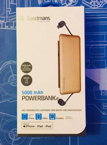 Goodmans Portable 5000 Mah Power Bank 1000032131023 Ebay