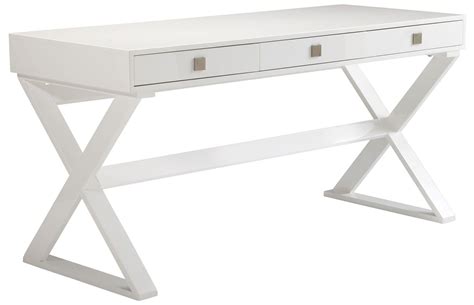 Emilio White High Gloss Desk from Sunpan (63576) | Coleman Furniture