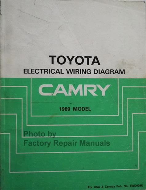 1989 Toyota Camry Electrical Wiring Diagrams Manual Original - Factory Repair Manuals