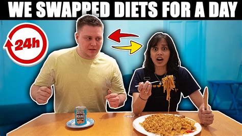 We Swapped Diets For 24 Hours Ft Clickfortaz Youtube