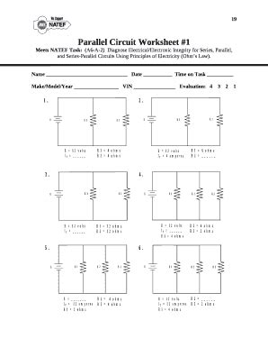 Parallel Circuit Problems Worksheets