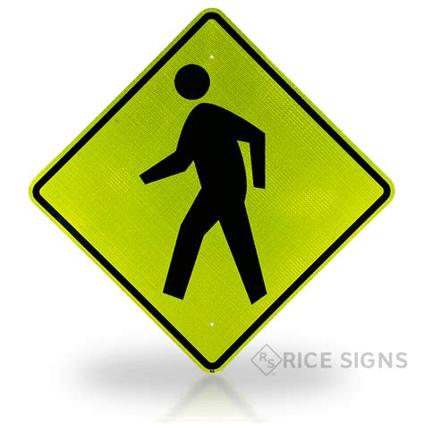 Pedestrian Crossing Sign Royalty Free Vector Image Off