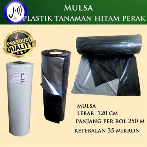 Jual Plastik Mulsa Hitam Perak Lebar 120 Cm Rol Plastik Tanaman Rol