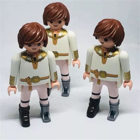 PLAYMOBIL PRINCE FIGURES Train Rare Series Lot Bid Toys Guard King X 3