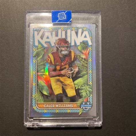 Bowman U Chrome Caleb Williams The Big Kahuna Sp Tui Hit Usc Qb