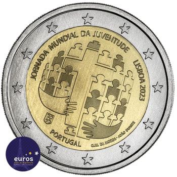 2 euros commémorative PORTUGAL 2023 Journée mondiale de la jeunesse UNC