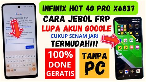 Bypass Frp Akun Google Infinix Hot Pro Geratis Tanpa Komputer