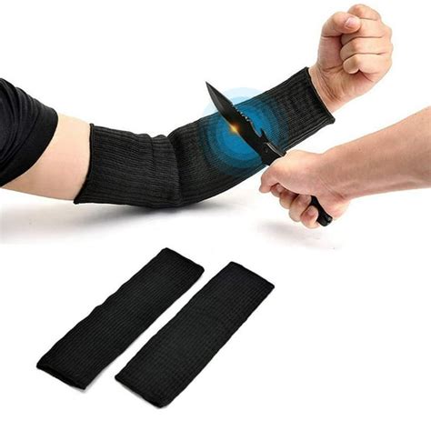 1 Pair Arm Protection Sleeve Level 5 Protection Anti Cut Burn Resistant Steel Wire Armband