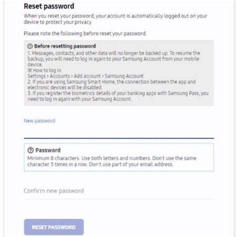 Concrete Tutorial To Reset Samsung Account Password