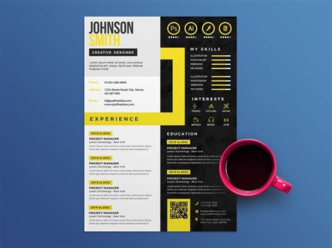 Free Creative Multicolor CV Template by Andy Khan on Dribbble