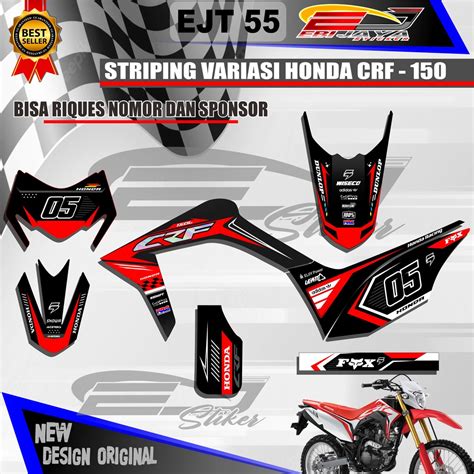 Jual STIKER DECALL STRIPING HONDA CRF 150 L STIKER LIST VARIASI