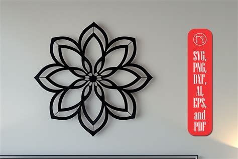 Laser Cut Mandala Flower Svg Cut File Graphic By Ngised Creative Fabrica