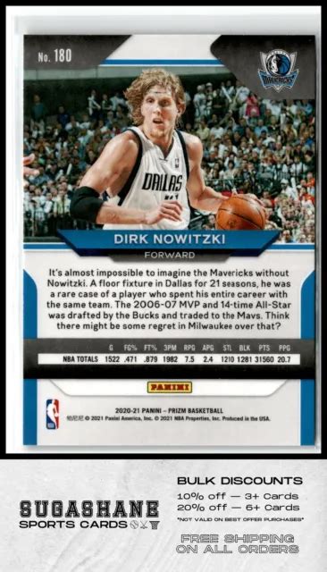 Carte De Basket Ball Panini Prizm Dirk Nowitzki Dallas