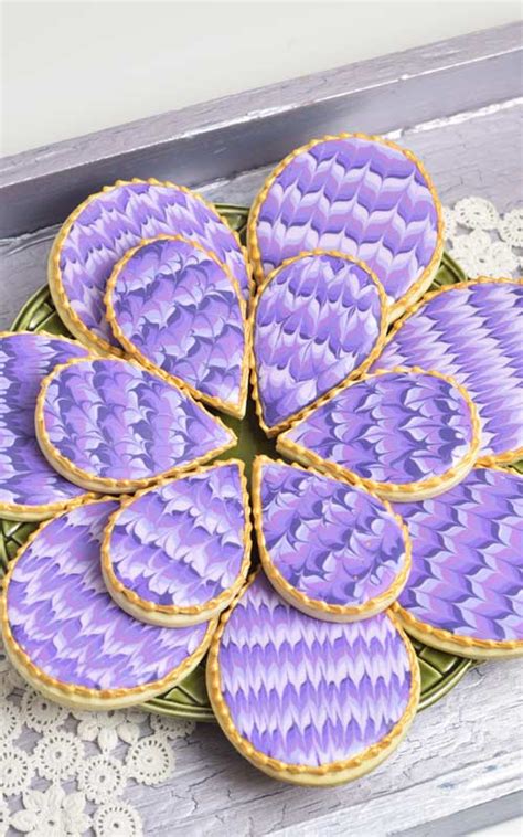 50 Shades Of Purple Marbled Cookies Hanielas