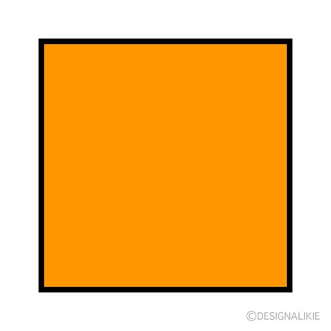 Orange Square Clip Art Free Png Image｜illustoon