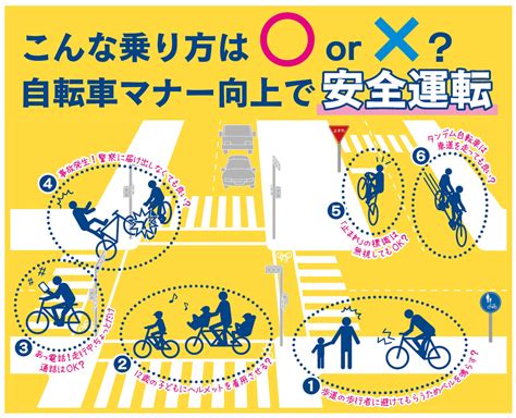 こんな乗り方は 〇or ？「自転車マナー向上で 安全運転」 リビング岡山web