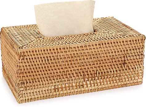 Amazon Sumnacon Tissue Box Cover Rectangle Tissue Box Rattan