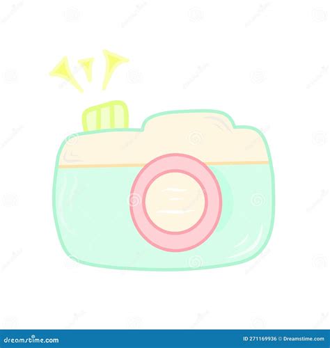 2d Illustration of Camera Drawing Stock Illustration - Illustration of number, line: 271169936