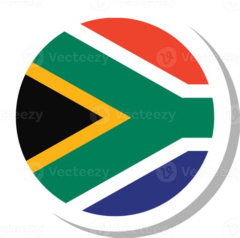 South Africa Flag Circle Shape Flag Icon Png