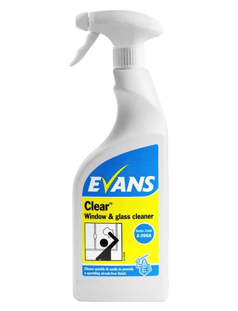 Evans Clear Window Glass Stainless Steel Cleaner Ml Litelines