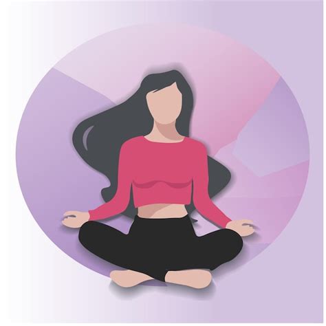 Serenidad Dentro De La Ilustraci N Vectorial De Una Mujer Meditando En