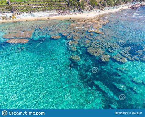 Aerial View Of La Speranza Beach In Spring Stock Image Image Of