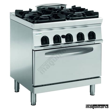 Cocina Industrial A Gas Clpfg Sgg Con Quemadores Y Horno Electrico